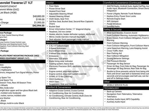 New 2026 Chevrolet Traverse LT FWD image 21