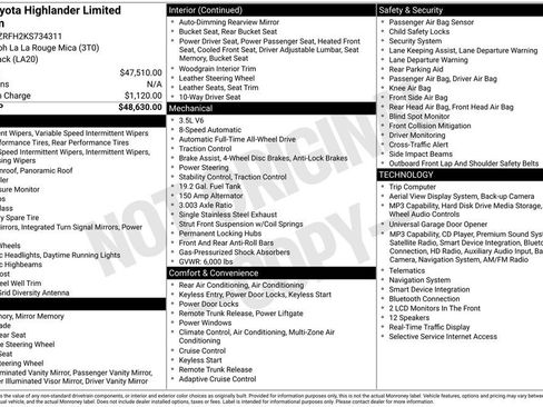 Certified 2019 Toyota Highlander Limited Platinum AWD/4WD image 11