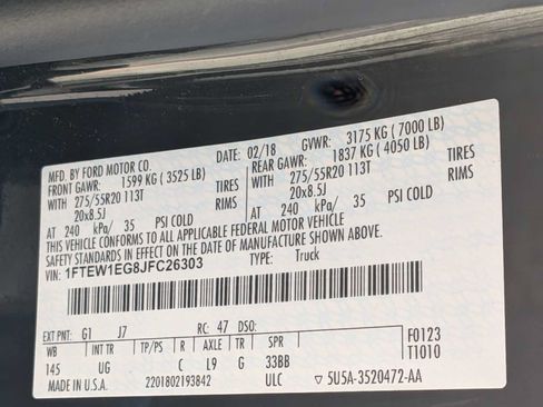 Used 2018 Ford F150 XLT w/ Equipment Group 302A Luxury AWD/4WD image 30
