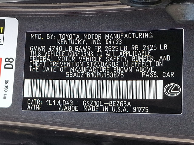 Used 2023 Lexus ES 350 w/ Premium Package FWD image 30