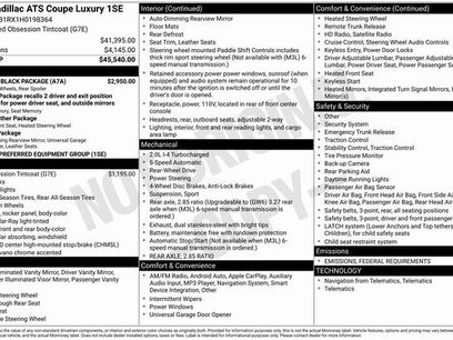 Used 2017 Cadillac ATS Luxury w/ Carbon Black Package