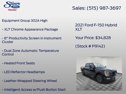 Certified 2021 Ford F150 XLT w/ Equipment Group 302A High AWD/4WD image 16