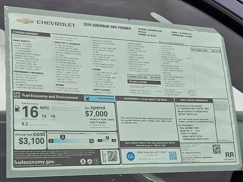 New 2026 Chevrolet Suburban Premier image 16