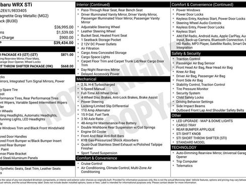 Used 2020 Subaru WRX STI w/ Popular Package #3 (IZT) image 28