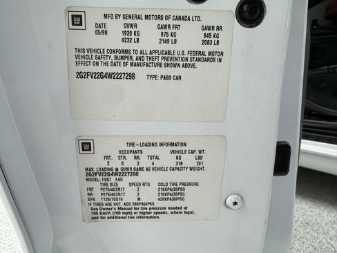 Used 1998 Pontiac Firebird Formula RWD image 49