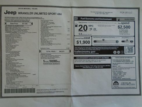 Used 2019 Jeep Wrangler Unlimited Sport S image 36