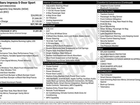 Used 2024 Subaru Impreza 2.0i Sport w/ Popular Package #1 image 12