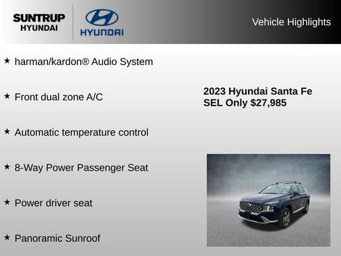 Used 2023 Hyundai Santa Fe SEL w/ Premium Package AWD/4WD image 16