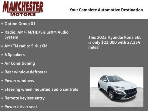 Used 2023 Hyundai Kona SEL AWD/4WD image 2