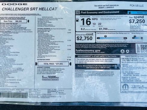 Used 2022 Dodge Challenger SRT Hellcat w/ Plus Package RWD image 55