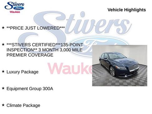 Used 2017 Lincoln Continental Reserve w/ Luxury Package AWD/4WD image 9