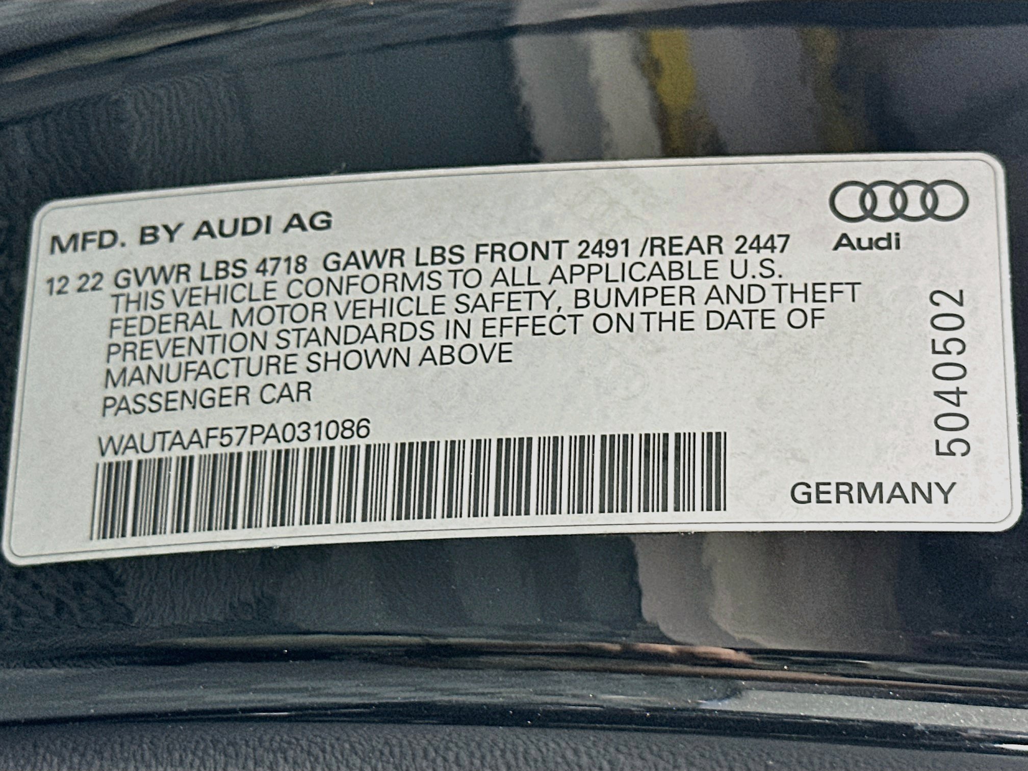 Used 2023 Audi A5 2.0T Premium Plus w/ Premium Plus AWD/4WD image 18