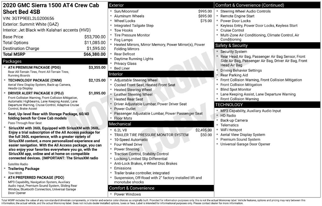 Used 2020 GMC Sierra 1500 AT4 w/ AT4 Premium Package AWD/4WD image 25