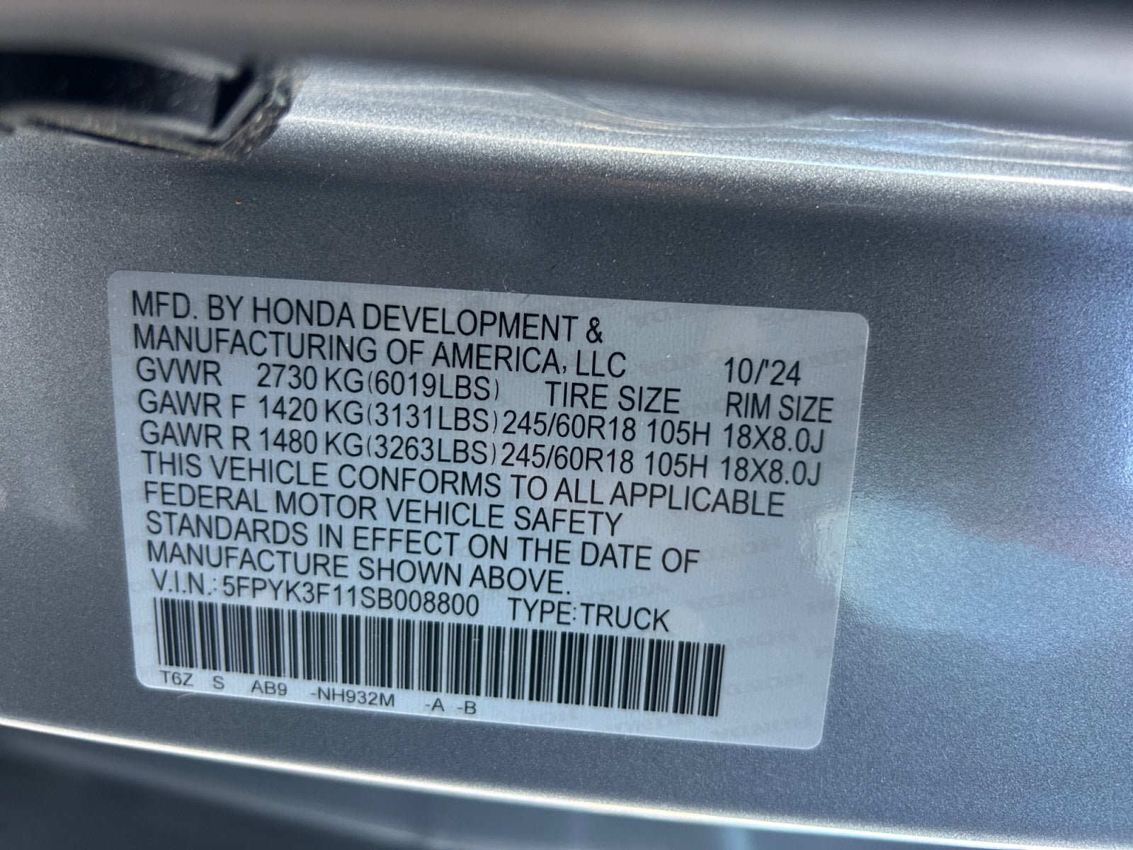 Used 2025 Honda Ridgeline Sport image 35