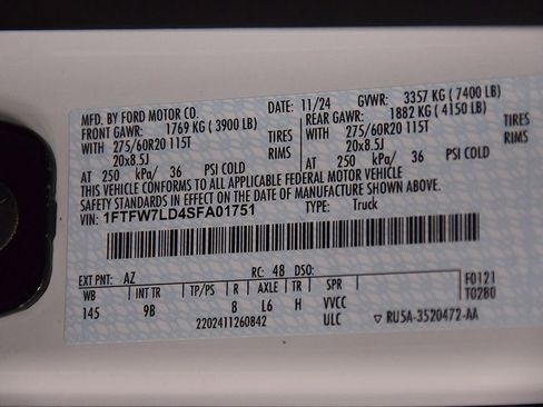 Used 2025 Ford F150 Platinum w/ Equipment Group 702A High image 16