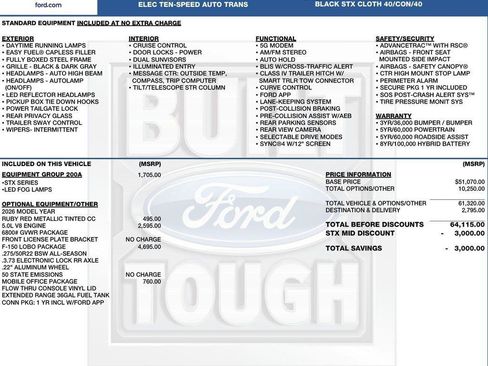 New 2026 Ford F150 STX w/ F-150 LOBO Package AWD/4WD image 2