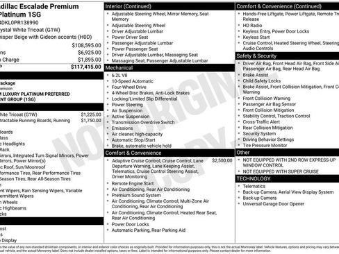 Used 2023 Cadillac Escalade Premium Luxury Platinum image 9