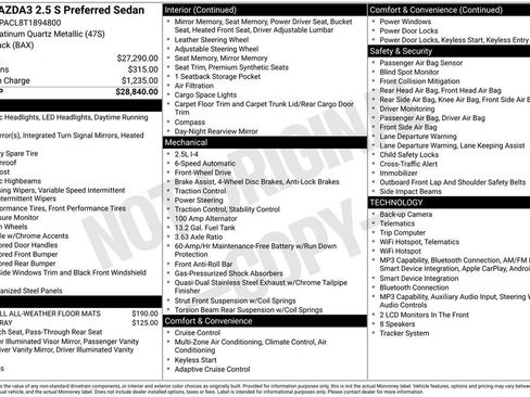 New 2026 MAZDA MAZDA3 2.5 S Sedan w/ Preferred Pkg FWD image 3