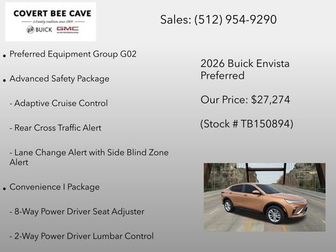 New 2026 Buick Envista Sport Touring w/ Convenience I Package FWD image 6