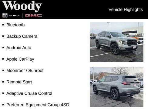 New 2026 GMC Acadia Elevation w/ Black Edition AWD/4WD image 3