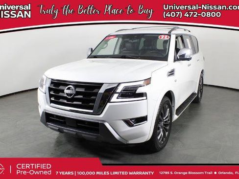 Certified 2022 Nissan Armada Platinum w/ Captain's Chairs Package RWD image 1