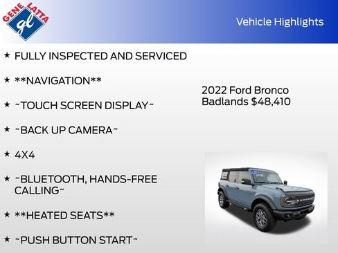 Certified 2022 Ford Bronco Badlands AWD/4WD image 34