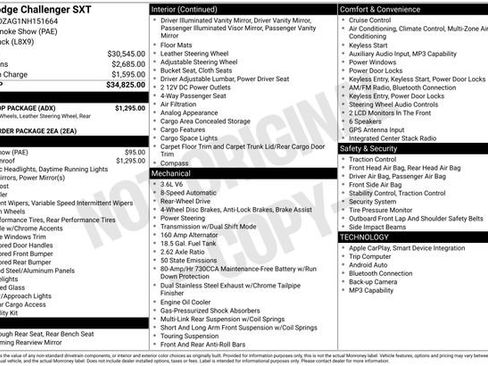 Used 2022 Dodge Challenger SXT w/ Blacktop Package RWD image 15