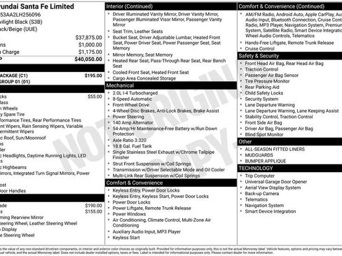 Used 2020 Hyundai Santa Fe Limited w/ Cargo Package FWD image 31