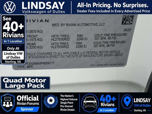 Used 2023 Rivian R1S Adventure AWD/4WD image 30
