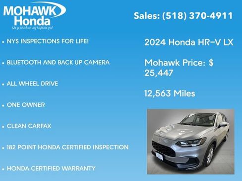 Certified 2024 Honda HR-V LX image 8