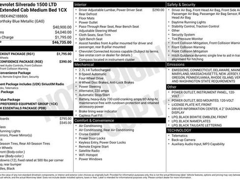 Used 2022 Chevrolet Silverado 1500 Custom w/ LPO, Blackout Package image 11