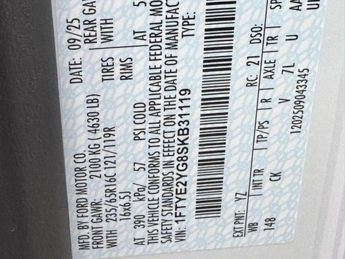 New 2025 Ford Transit 150 Low Roof AWD w/ Interior Upgrade Package image 39