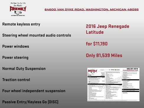 Used 2016 Jeep Renegade Latitude w/ Cold Weather Group image 5