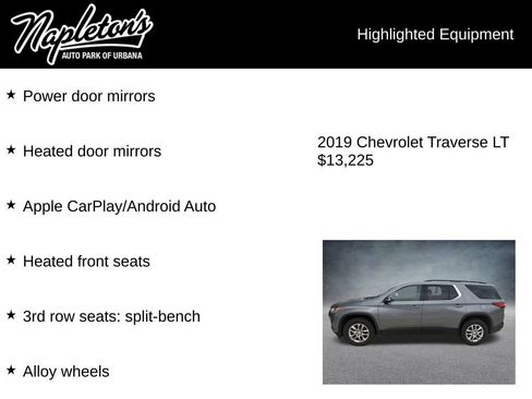 Used 2019 Chevrolet Traverse LT w/ LPO, Floor Liner Package AWD/4WD image 7