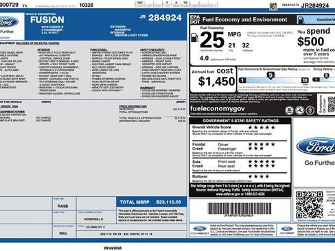 Used 2018 Ford Fusion S image 3