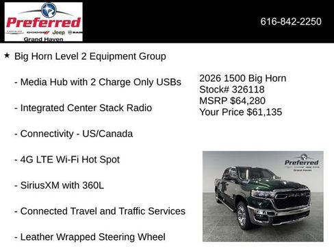 New 2026 RAM 1500 4x4 Crew Cab image 33