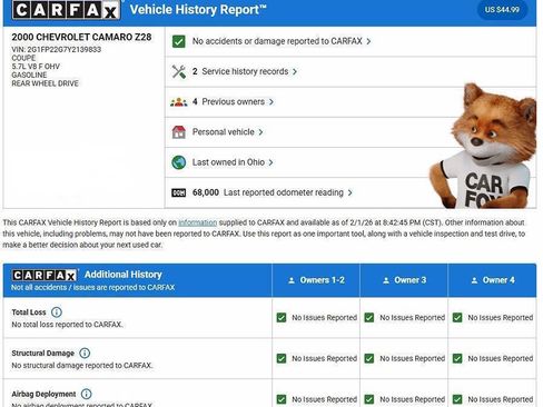 Used 2000 Chevrolet Camaro Z28 w/ SS Performance/Appearance Pkg image 25