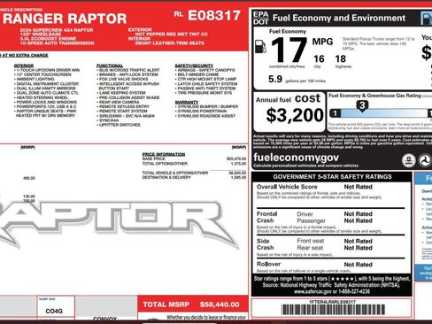 Used 2024 Ford Ranger Raptor AWD/4WD image 4