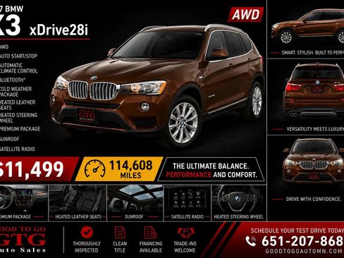 Used 2017 BMW X3 xDrive28i AWD/4WD image 1