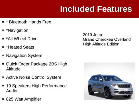 Used 2019 Jeep Grand Cherokee High Altitude AWD/4WD image 3