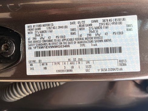 Used 2022 Ford F150 Lightning Lariat w/ Equipment Group 511A High AWD/4WD image 41