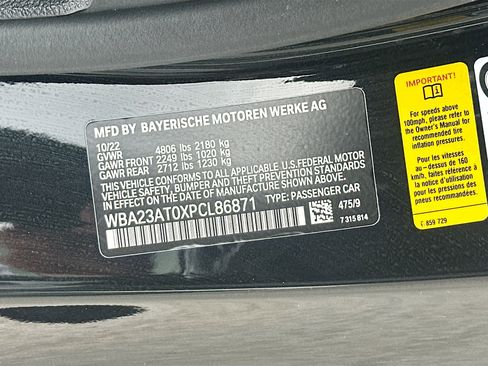Used 2023 BMW 430i Convertible w/ M Sport Package RWD image 30