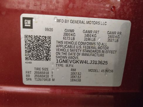 Used 2020 Chevrolet Traverse LT w/ LPO, Floor Liner Package AWD/4WD image 33