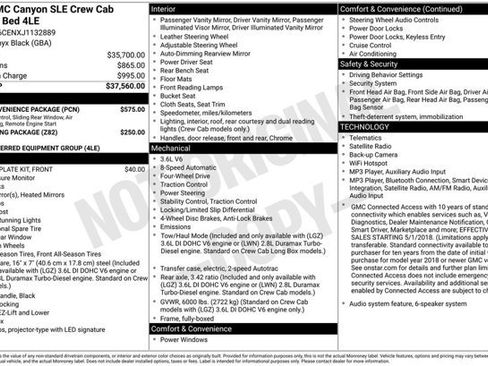 Used 2018 GMC Canyon SLE w/ SLE Convenience Package AWD/4WD image 2