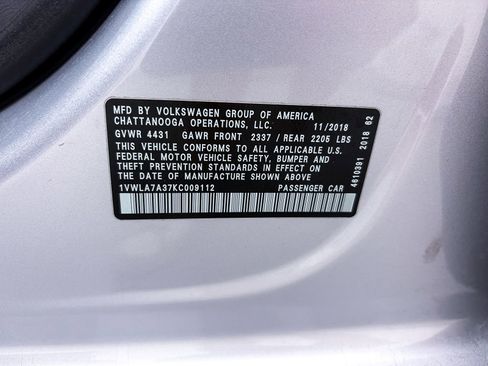 Used 2019 Volkswagen Passat 2.0T Wolfsburg FWD image 34