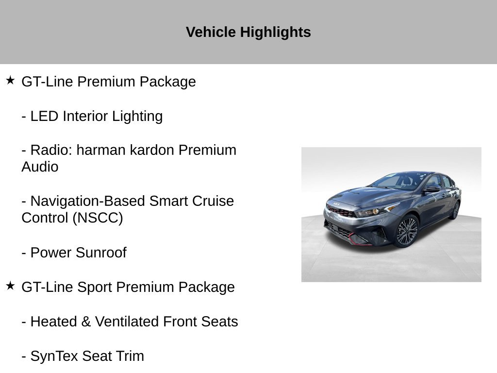 Certified 2023 Kia Forte GT-Line w/ GT-Line Premium Package FWD image 28