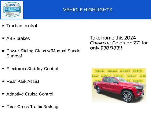 Used 2024 Chevrolet Colorado Z71 w/ Z71 Convenience Package 2 AWD/4WD image 19