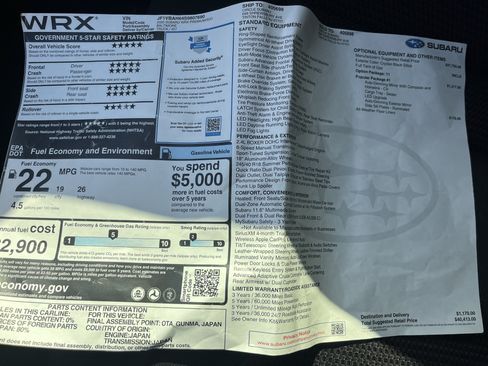 Used 2025 Subaru WRX Premium w/ Popular Package #1A AWD/4WD image 25