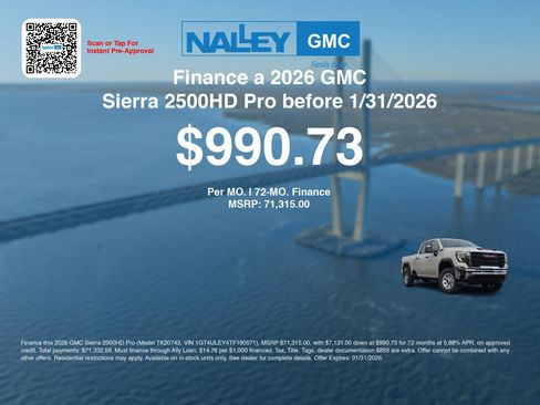 New 2026 GMC Sierra 2500 Pro w/ 1SA Pro Safety Plus Package image 7