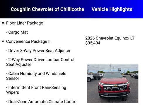 New 2026 Chevrolet Equinox LT w/ Convenience Package II FWD image 10